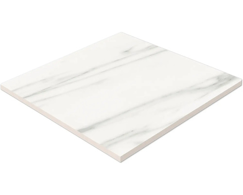 Vitt golvkakel med marmorutseende