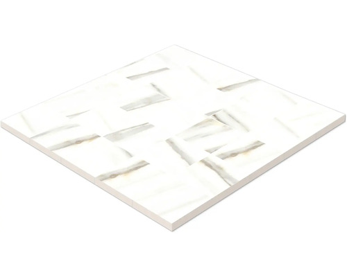 Enskild golvplatta med marmorutseende