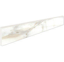 Sockel MIRAVA Lucca bianco grå vit guld polerad marmoroptik 10x60 cm