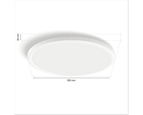 Rund taklampa med måtten 550 mm x 35 mm