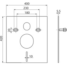 Teknisk ritning av en manöverpanel med dimensioner