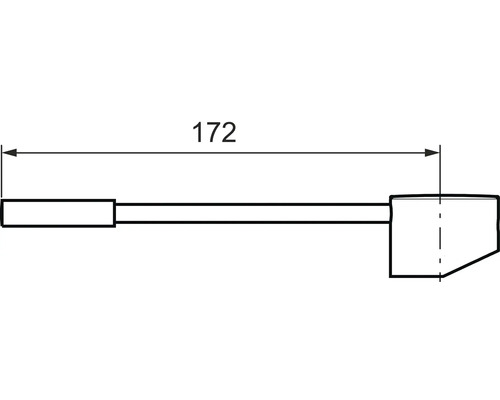 Teknisk ritning av ett verktyg med en längd på 172 millimeter