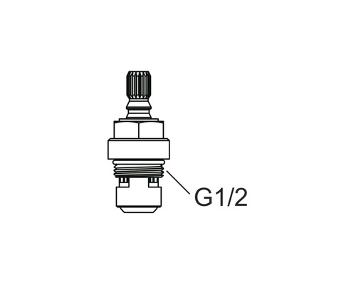 Ventilöverdel med G 1/2 anslutning