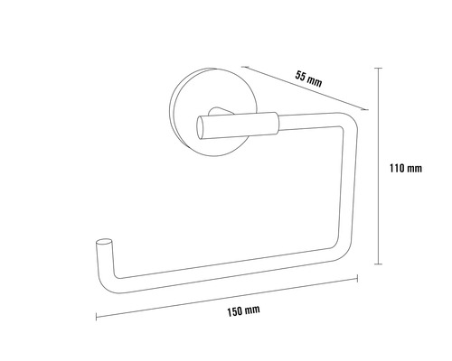 Mått på en toalettpappershållare