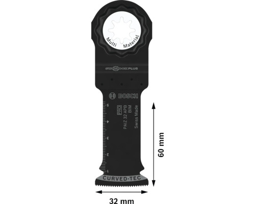 Bosch dyksågblad med Starlock Plus-fäste, 32 millimeter bred och 60 millimeter lång