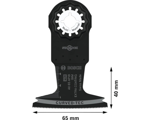 Bosch multiverktygsblad med Starlock-fäste, 65 millimeter brett och 40 millimeter högt