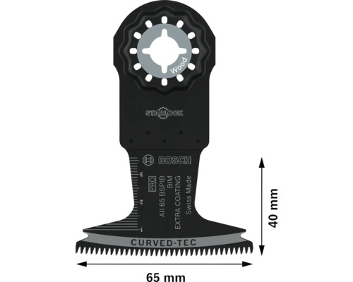 Bosch Starlock sänksågblad för trä, 65 millimeter bred, 40 millimeter hög
