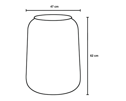 Skiss av en planteringslåda som mäter 47 gånger 62 centimeter.
