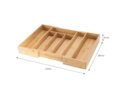 Besticklåda i bambu med dimensioner