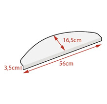 Trappstegsmatta Sweet grå 20x56cm 15-pack