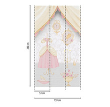 Fototapet med prinsessmotiv, mått 159 x 280 cm