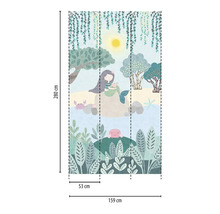 Fototapet med sjöjungfrumotiv och storleksinformation