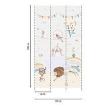 Tapet med cirkustema, mått 280 cm x 159 cm