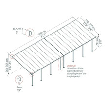 Terrasstak CANOPIA by Palram Feria 4x12,12m vit