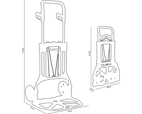 Mått på en trappklättrare i detalj