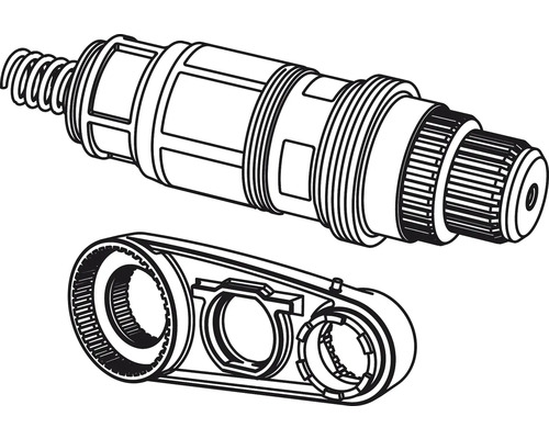 Skiss av en avloppsrensningsanordning och ett tillhörande tillbehör