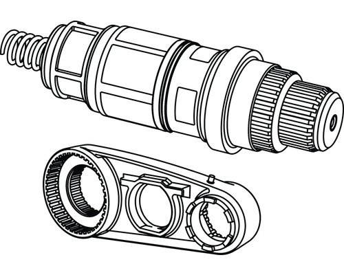 Ritning av två mekaniska komponenter