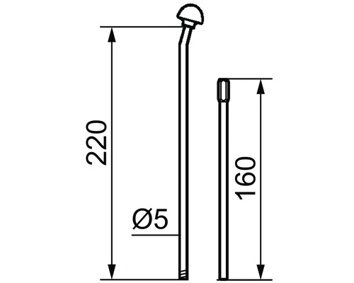 Teknisk ritning av ekrar med måttangivelser