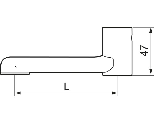 Teknisk ritning av en vinkel med måttangivelser