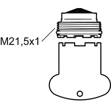 Ritning av en lampsockel M21,5x1