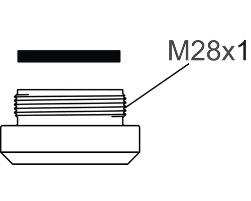 Gängad anslutning M28x1 med tätning