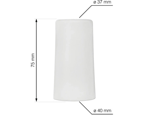 Lampskärm, diameter 37 till 40 millimeter, höjd 75 millimeter