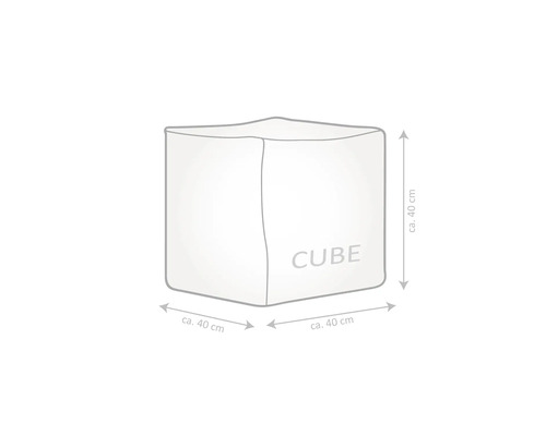 Kub ca 40 centimeter kudde