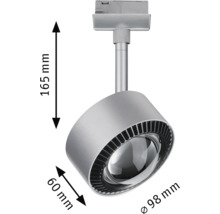 Skenspotlight med måtten 165 mm höjd, 60 mm bredd och 98 mm diameter