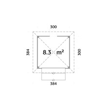 Paviljong PALMAKO Bianca set 104 8,3m² doppimpregnerad brun