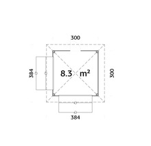 Paviljong PALMAKO Biancaset 105 8,3m² vit