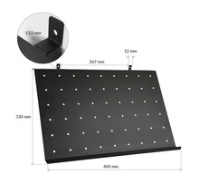 Perforerad verktygstavla som mäter 460 mm gånger 330 mm