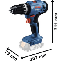 Bosch Professional sladdlös slagborrmaskin med måtten 211 x 207 x 73 millimeter