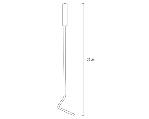 Eldstadskrok med en längd på 52 centimeter