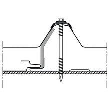 Illustration av fastsättning av en profil med skruvar