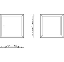 Teknisk ritning av en inspektionslucka