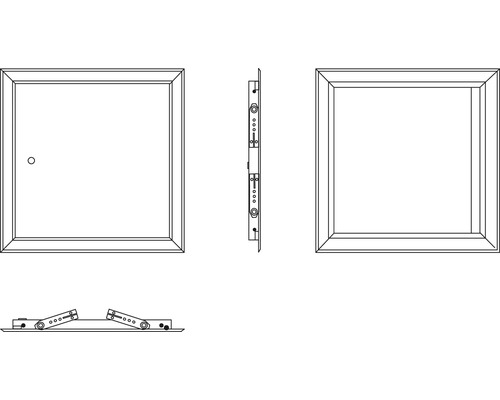 Teknisk ritning av en inspektionslucka