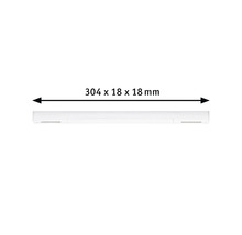 Vit ljusramp med måtten 304 x 18 x 18 millimeter