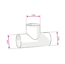 T-rörkoppling, diameter 12 mm