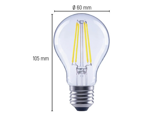 LED-lampa med måtten 60 mm diameter och 105 mm höjd
