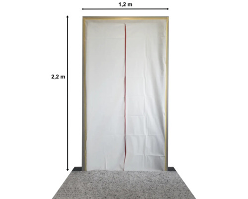 Dammskyddsdörr med måtten 1,2 meter gånger 2,2 meter