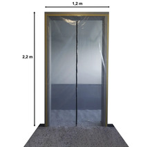 Skyddsdörr av transparent folie med måtten 1,2 meter gånger 2,2 meter
