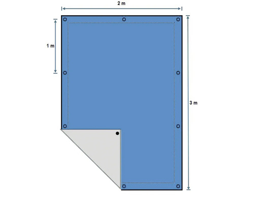 Presenning 2 meter gånger 3 meter med öljetter för fastsättning