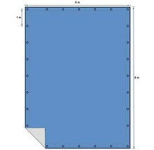 Poolskydd, 6 meter gånger 8 meter, med öljetter