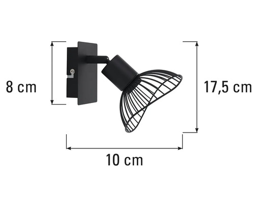 Mått på vägglampan