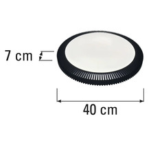 Rund taklampa som mäter 40 gånger 7 centimeter