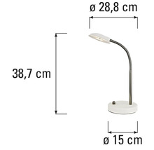 Mått på en skrivbordslampa
