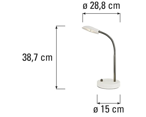 Mått på en skrivbordslampa