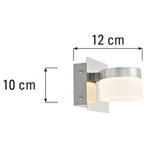 Vägglampa med måtten 10 gånger 12 centimeter