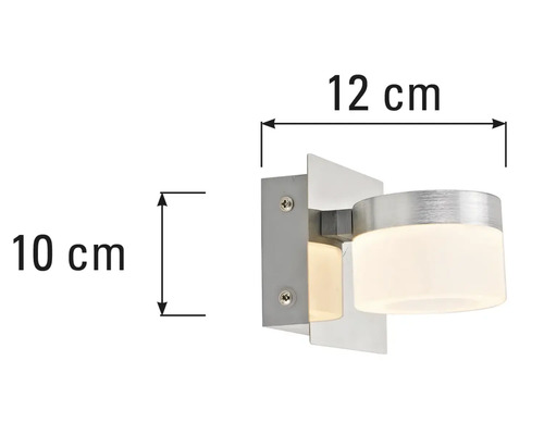 Vägglampa med måtten 10 gånger 12 centimeter