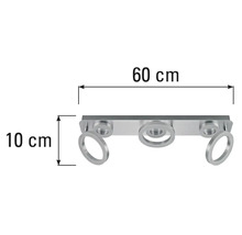 Bild på en lampa med måtten 60 gånger 10 centimeter.